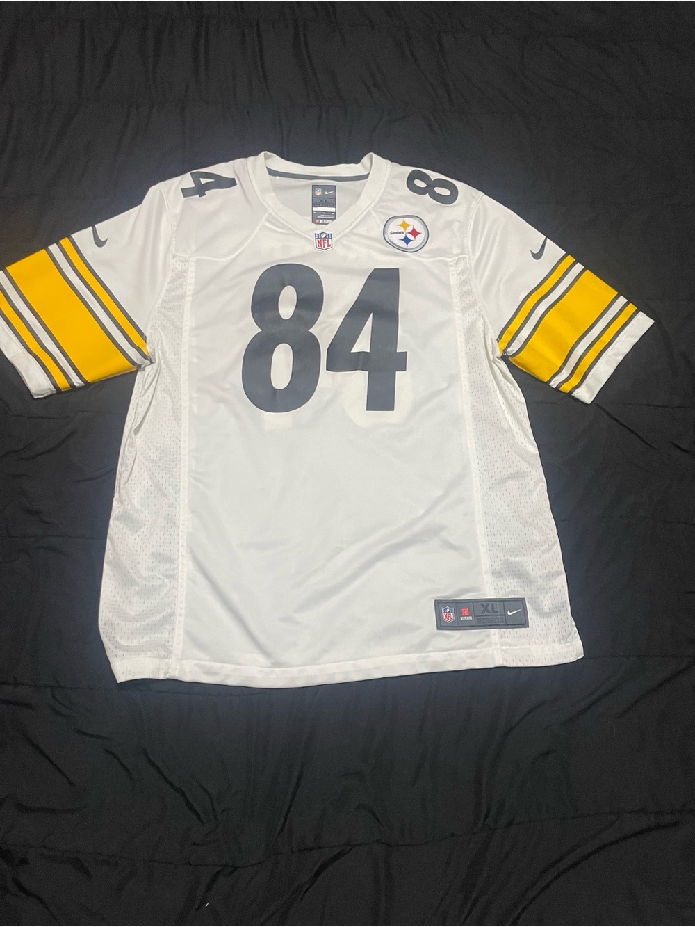 Perfect Pittsburgh Steelers Antonio Brown #84 White Nike On Field Jersey Size XL